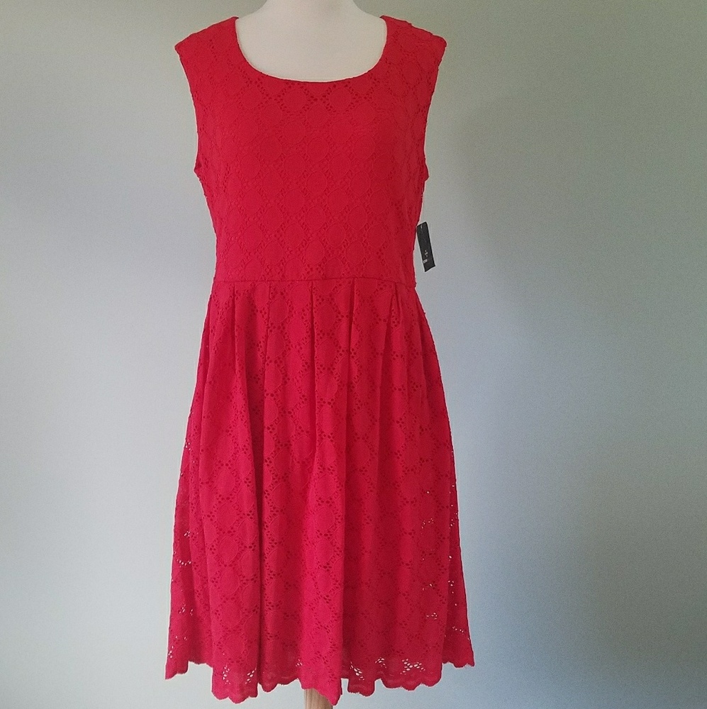 Ronni Nichole red lace dress size 12